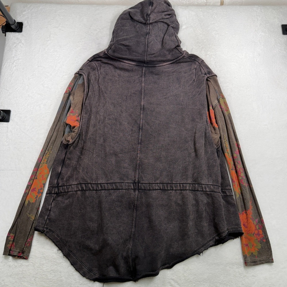 Free People M Just Like That Hooded Cardigan Jacket Sweater Oversized Boho Edgy - Picture 13 of 14